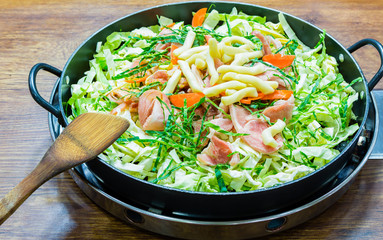 Meat vegetable stir-fry