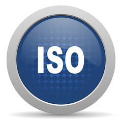 iso blue glossy web icon