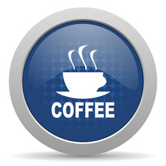 espresso blue glossy web icon