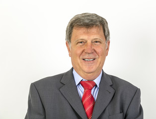 smiling mature businessman standing