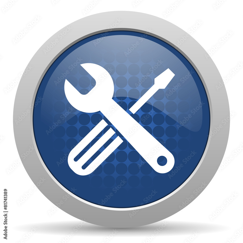 Poster tools blue glossy web icon