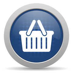 cart blue glossy web icon