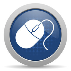mouse blue glossy web icon
