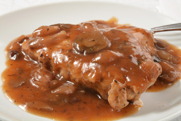 Chicken breast in wine sauce