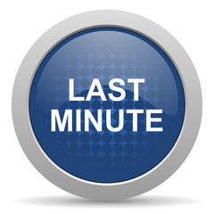 last minute blue glossy web icon