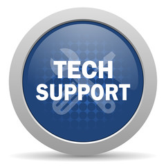 technical support blue glossy web icon
