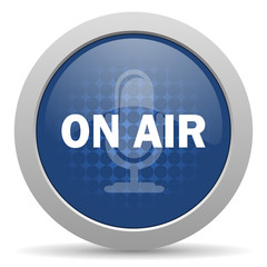 on air blue glossy web icon