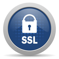 ssl blue glossy web icon