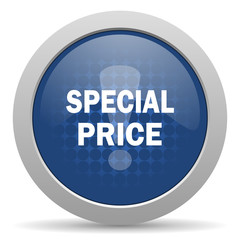 special price blue glossy web icon