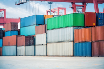 cargo containers closeup