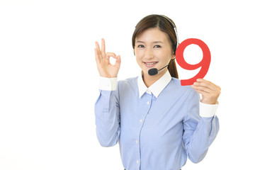 笑顔のオペレーター