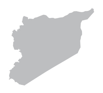 grey map of Syria