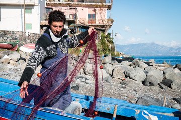 Fisherman with nets