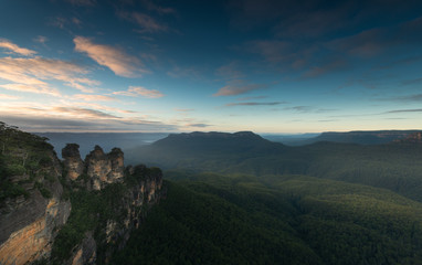 Sunrise from Blue Mountains national park.