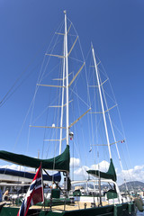 Obraz premium Masts of a Luxury Sailboat