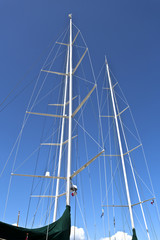 Fototapeta premium Masts of a Luxury Sailboat