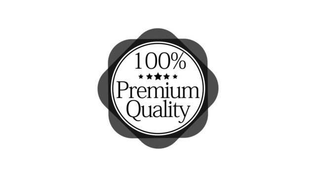 Premium Quality label, Video animation, HD 1080