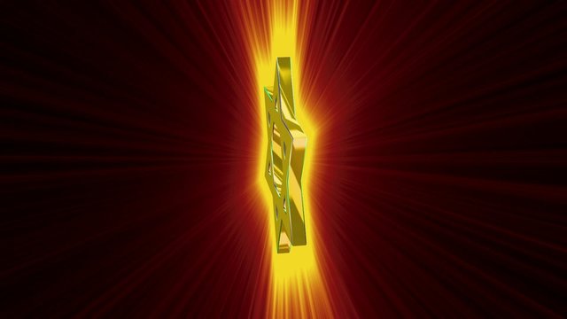 ray rotates among gold Star of David