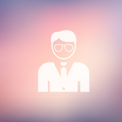 Young handsome man in flat style icon