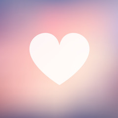Heart in flat style icon