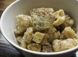 Pork snack,Pork rind, Pork scratchings, Pork crackling in Thaila