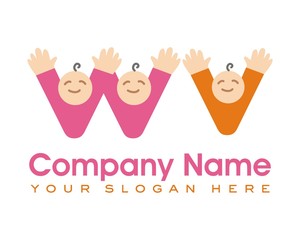 kids child logo image vector