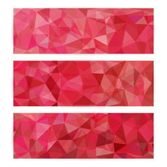 Set of Abstract Geometric Polygonal Backgrounds.