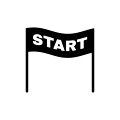 The start icon. Start symbol. Flat - obrazy, fototapety, plakaty