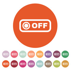 The off button icon. Off switch symbol. Flat