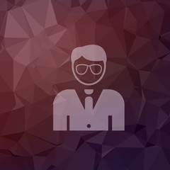 Young handsome man in flat style icon