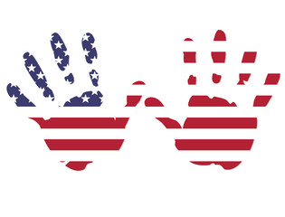 hands american flag