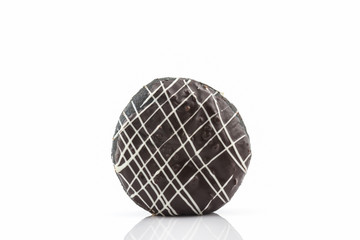 Chocolate donut with Sprinkles .