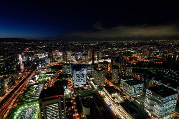 Obraz premium 横浜みなとみらいの夜景
