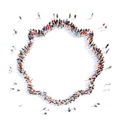 people in the form of a vintage frame.