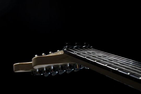 electric guitar natural wood