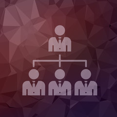 Business meetin in flat style icon