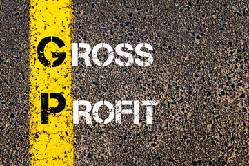 Business Acronym GP – Gross Profit - obrazy, fototapety, plakaty