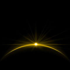 Rising Sun over the Earth Planet with Space Background for your - 81751133