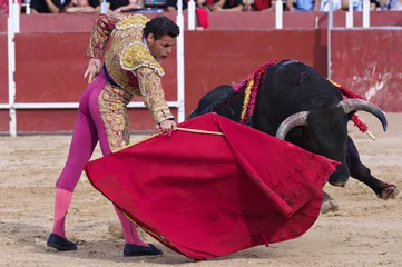 Fotobehang Bullfighter in a bullring © fresnel6