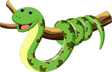 Naklejka premium Illustration of Cartoon Snake