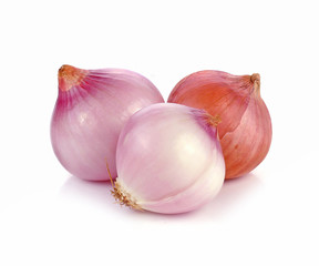Red onion isolated on white background