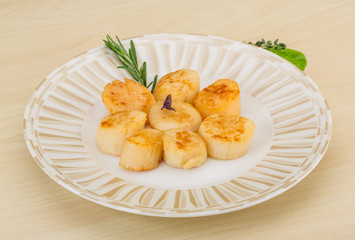 Grilled scallops