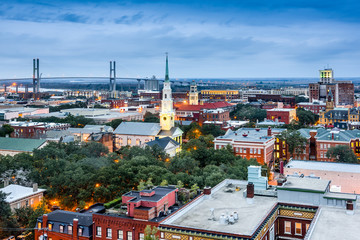 Savannah, Georgia, USA Historic Downtown