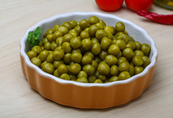 Green canned peas