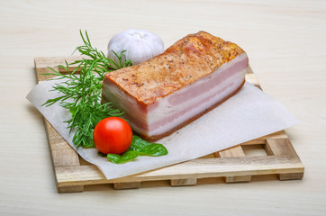 Raw bacon