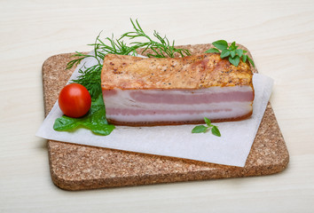 Raw bacon