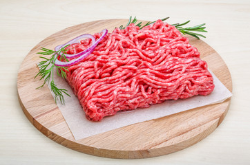 Raw beef minced meat