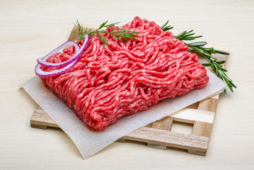 Raw beef minced meat