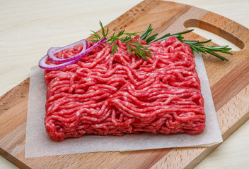 Raw beef minced meat