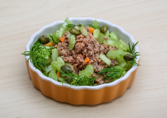 Tuna and celery salad